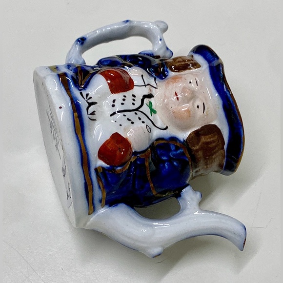 19th Century Vtg Allertons Est. 1831 Gaudy Staffordshire Miniature Toby Teapot - Picture 12 of 16
